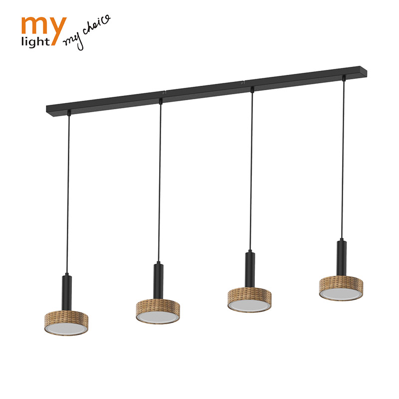 1Er,2Er,3Er,4Er,Black Rattan Pendant Light Series With Gu10 Socket