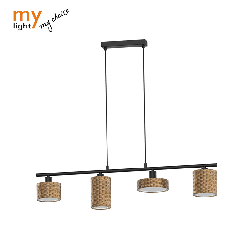 1Er,2Er,3Er,4Er,Black Rattan Pendant Light Series With Gu10 Socket