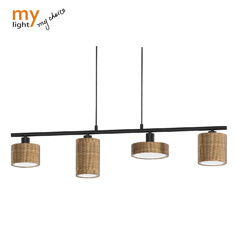 1Er,2Er,3Er,4Er,Black Rattan Pendant Light Series With Gu10 Socket