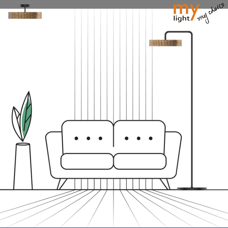 Rattan Lamp Shade Indoor Adjustable Led Floor Grow Lights For Indoor Plants