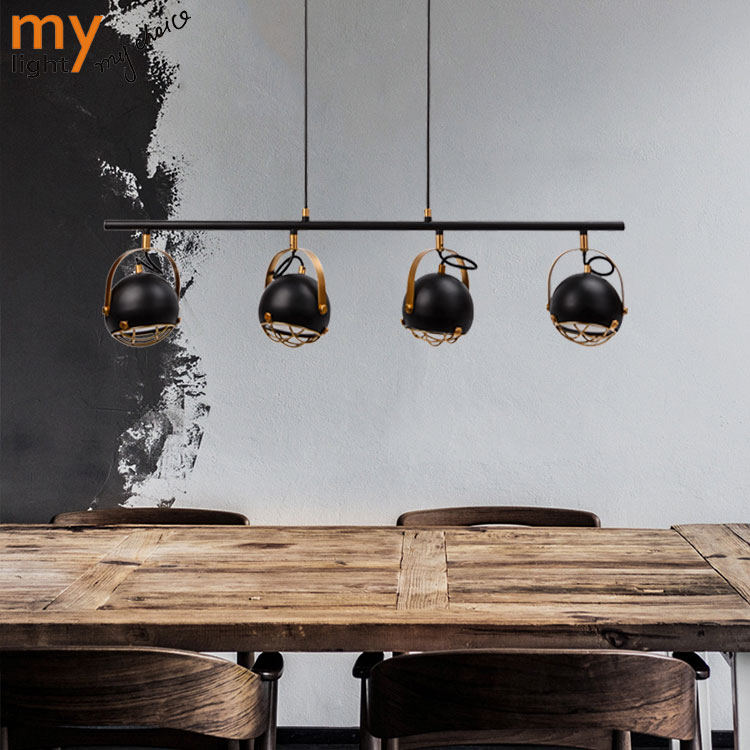 Modern Matte Black And Gold Pendant Light Dining Room Lights Above Table