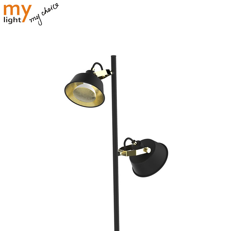 Modern Bedroom Reading Adjustable Led Corner Floor Lamp Spotlight With Backlighting GU10 Bulb