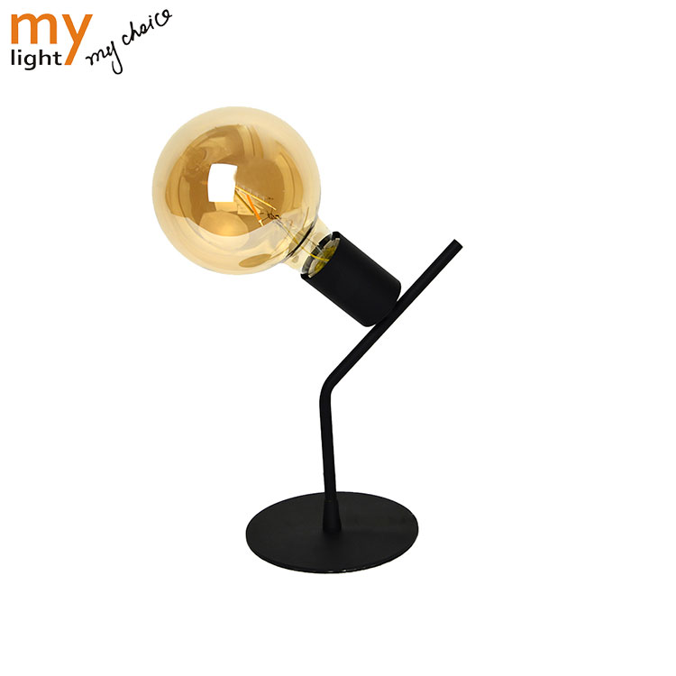 Bedside Black 8W E27 Bulb Table Lamp For Bedroom, Study
