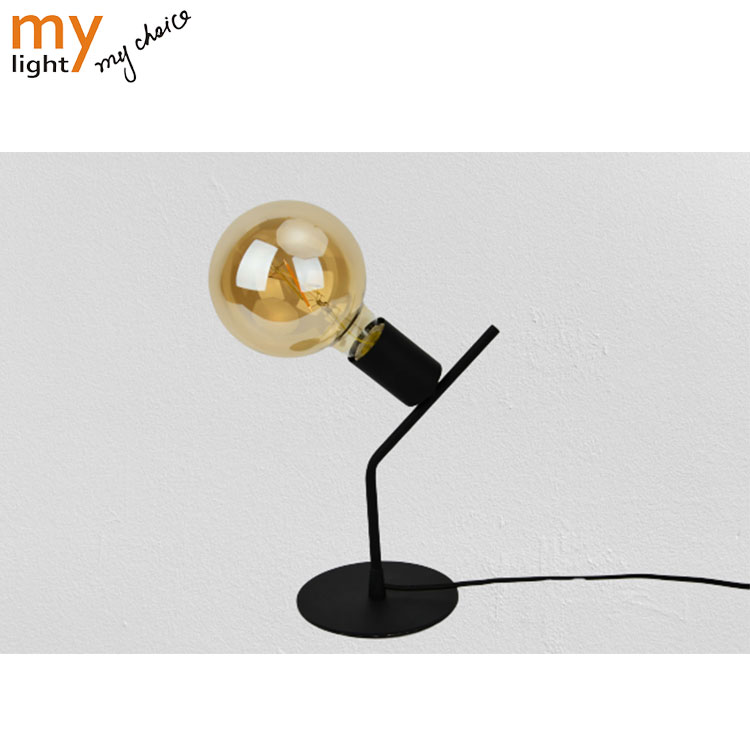 Bedside Black 8W E27 Bulb Table Lamp For Bedroom, Study