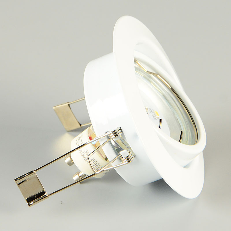 Aluminum LED Downlight Set GU10 Mounting Ring Trim Housing with adjustable holder